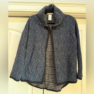 CHIARAMENTE | Wool Blend Cape Style Sweater
